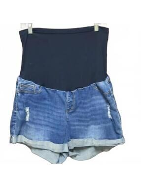 Song Maternity Shorts Blue Demin Size XL